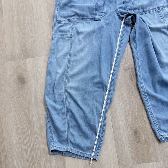 WE THE FREE Silverton Puddle Pull On Barrel Jeans Blue Relaxed Fit Denim L NWT - Picture 9 of 16